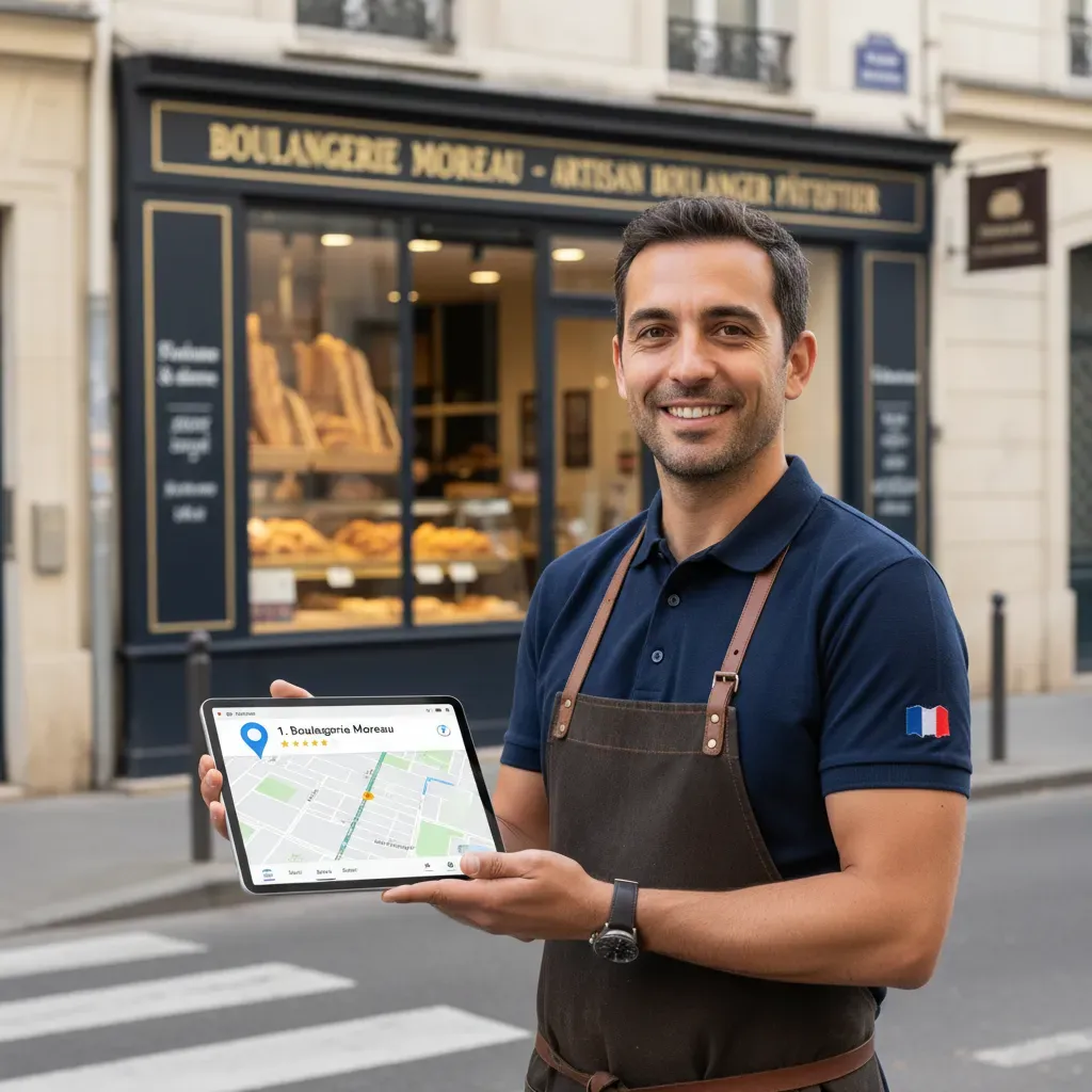 Analyse technique SEO d'une entreprise locale sur écran